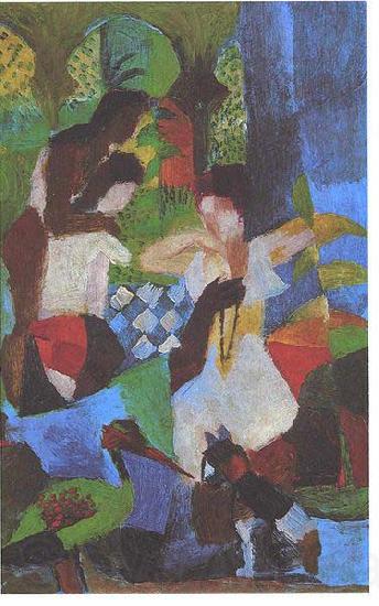 August Macke Turkish jewelry dealer Norge oil painting art